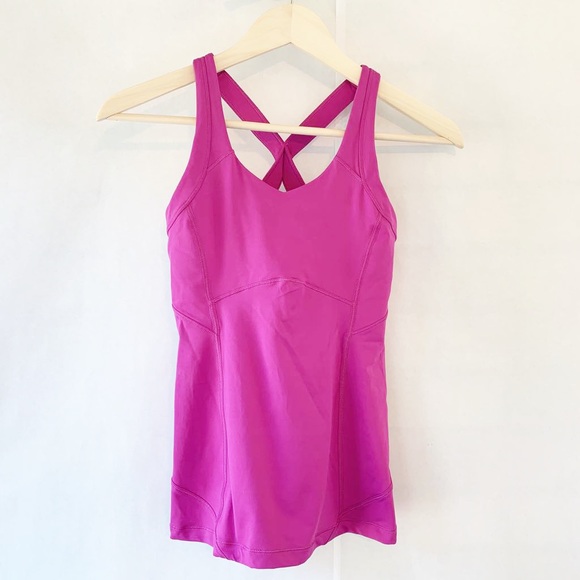 Lululemon Tops - Lululemon Magenta Tank Pink Racerback Coolmax 4